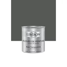 Peinture multisupport murs, plafonds et boiseries Velours de peinture gris fer forgé Libéron 0,5L