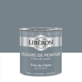 Peinture multisupport murs, plafonds et boiseries Velours de peinture gris fine de claire Libéron 0,5L