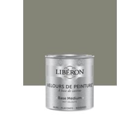 Peinture multisupport murs, plafonds et boiseries Velours de peinture gris gavroche Libéron 0,5L