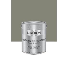 Peinture multisupport murs, plafonds et boiseries Velours de peinture gris gavroche Libéron 2,5L