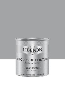 Peinture multisupport murs, plafonds et boiseries Velours de peinture gris jolie brise Libéron 0,5L