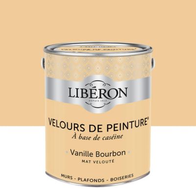 Peinture multisupport murs, plafonds et boiseries Velours de peinture jaune vanille bourbon Libéron 2,5L