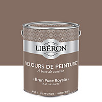 Peinture multisupport murs, plafonds et boiseries Velours de peinture marron brun puce royale Libéron 2,5L