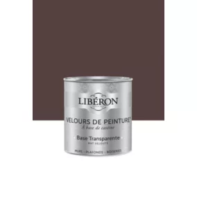 Peinture multisupport murs, plafonds et boiseries Velours de peinture marron palissandre Libéron 0,5L