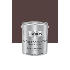 Peinture multisupport murs, plafonds et boiseries Velours de peinture marron palissandre Libéron 2,5L