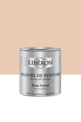 Peinture multisupport murs, plafonds et boiseries Velours de peinture rosé pomponette Libéron 0,5L