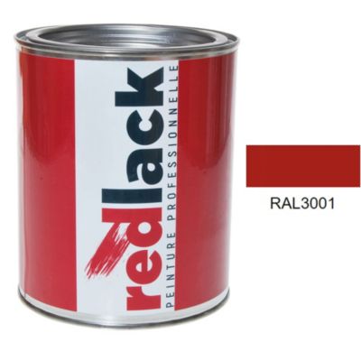 Peinture Multisupport - RAL 3001 - Rouge de sécurité - Mat - 1L - Redlack - RAL3001
