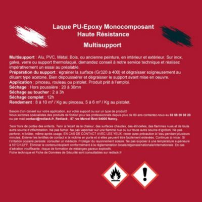 Peinture Multisupport - RAL 5001 - Bleu vert - Mat - 1L - Redlack - RAL5001