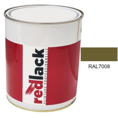 Peinture Multisupport - RAL 7008 - Gris kaki - Brillant - 3L -  Redlack - RAL7008