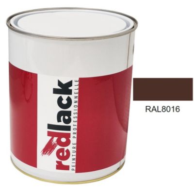Peinture Multisupport - RAL 8016 - Brun acajou - Mat - 3L -  Redlack - RAL8016