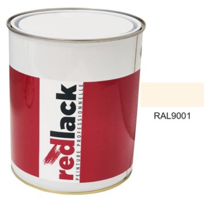 Peinture Multisupport - RAL 9001 - Blanc crème - Mat - 3L -  Redlack - RAL9001