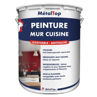 Peinture Mur Cuisine - Gris agate - RAL 7038 - 5 L - Métaltop