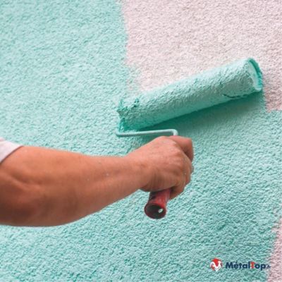 Peinture Mur Exterieur - Bleu clair - RAL 5012 - 15 L - Métaltop
