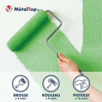 Peinture Mur Interieur - Gris noir - RAL 7021 - 15 L - Métaltop