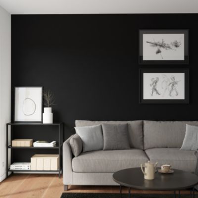 Peinture mur noir satin GoodHome 2.5 L