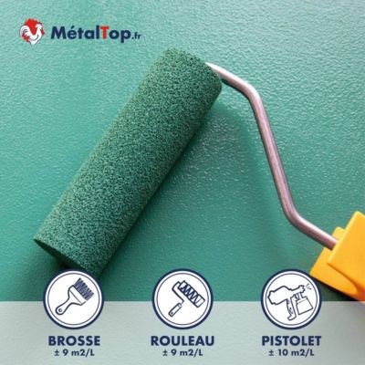 Peinture Mur Salle De Bain - Blanc pur - RAL 9010 - 1 L - Métaltop