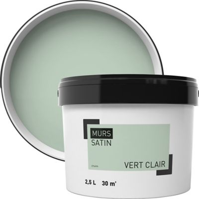Peinture mur vert clair satin GoodHome 2.5 L