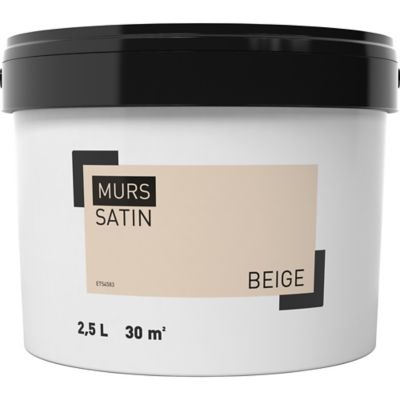 Peinture murale beige satin 2,5L