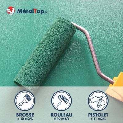 Peinture Murale Interieur - Noir signalisation - RAL 9017 - 5 L - Métaltop
