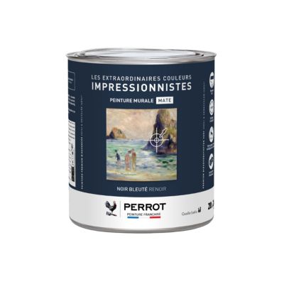 PEINTURE MURALE MATE NOIR BLEUTE RENOIR 2L  - PERROT