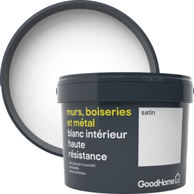 Peinture résistante murs, boiseries et métal GoodHome noir Liberty mat 0,75L