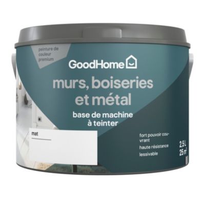 Peinture murs, boiseries et métal intérieur GoodHome mat base A 2,5L