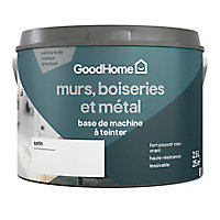 Peinture murs, boiseries et métal satin base 1 GoodHome 2,5L