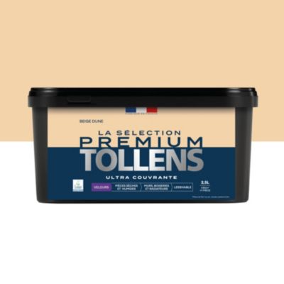 Peinture murs, boiseries et radiateurs beige dune velours Tollens Premium 2.5 L