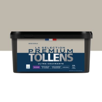 Peinture murs, boiseries et radiateurs beige seigle velours Tollens Premium 2.5 L