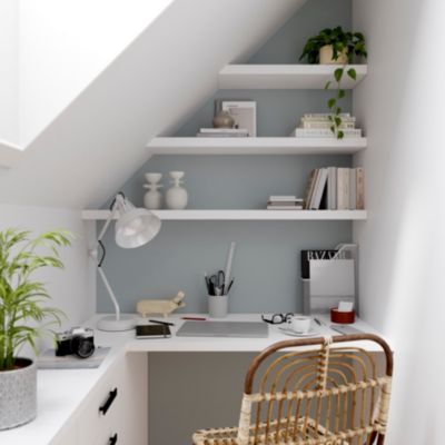 Peinture murs, boiseries et radiateurs gris brooklyn satin GoodHome Premium 2.5 L