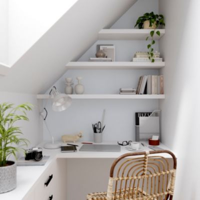 Peinture murs, boiseries et radiateurs gris hamptons satin GoodHome Premium 2.5 L