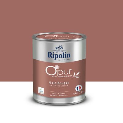 Peinture murs, boiseries et radiateurs orange gold bauges satin velouté Ripolin O'pur 0.5 L