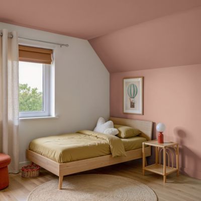 Peinture murs, boiseries et radiateurs orange terracotta totana velours GoodHome Premium 2.5 L