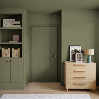 Peinture murs, boiseries et radiateurs vert coragh velours GoodHome Premium 2.5 L