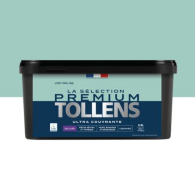 Peinture murs, boiseries et radiateurs vert opaline velours Tollens Premium 2.5 L