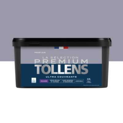 Peinture murs, boiseries et radiateurs violet mauve lilas velours Tollens Premium 2.5 L