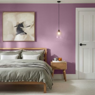 Peinture murs, boiseries et radiateurs violet morioka mat GoodHome Premium 0.5 L