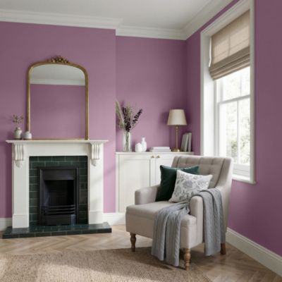 Peinture murs, boiseries et radiateurs violet morioka mat GoodHome Premium 0.5 L