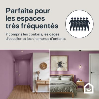 Peinture murs, boiseries et radiateurs violet morioka mat GoodHome Premium 0.5 L