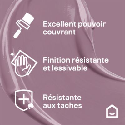 Peinture murs, boiseries et radiateurs violet morioka mat GoodHome Premium 0.5 L