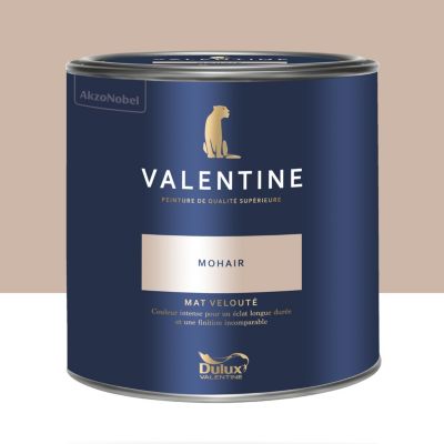 Peinture murs et boiseries beige mohair Dulux Valentine Mat Velouté 2 L