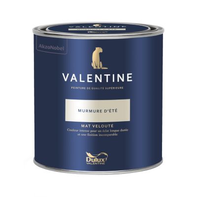 Peinture murs et boiseries beige murmure d'été Dulux Valentine Mat Velouté 0.5 L