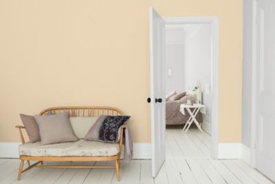 Peinture murs et boiseries blanc le crème satin Dulux Valentine Si Simple ! 2.5 L
