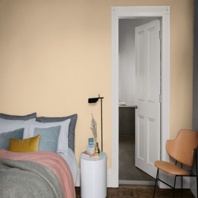 Peinture murs et boiseries blanc le crème satin Dulux Valentine Si Simple ! 2.5 L