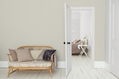 Peinture murs et boiseries blanc le lin satin Dulux Valentine Si Simple ! 2.5 L
