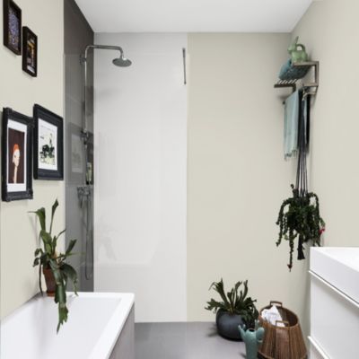 Peinture murs et boiseries blanc le lin satin Dulux Valentine Si Simple ! 2.5 L