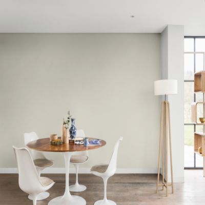 Peinture murs et boiseries blanc le lin satin Dulux Valentine Si Simple ! 2.5 L