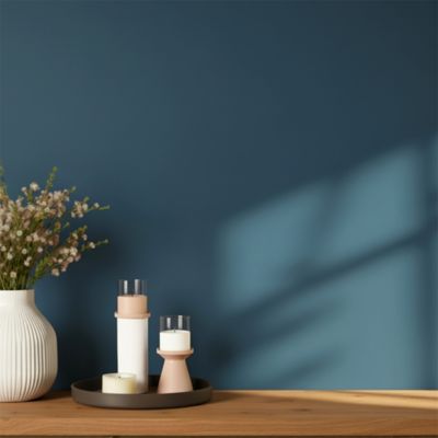 Peinture murs et boiseries bleu antibes satin GoodHome 2.5 L