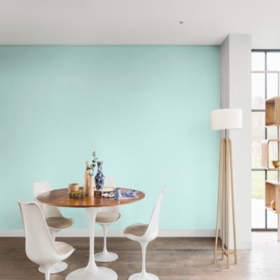 Peinture murs et boiseries bleu le bleu clait satin Dulux Valentine Si Simple ! 2.5 L