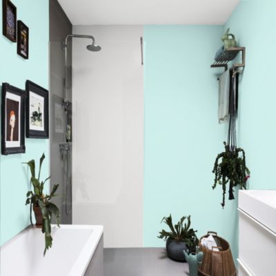 Peinture murs et boiseries bleu le bleu clait satin Dulux Valentine Si Simple ! 2.5 L